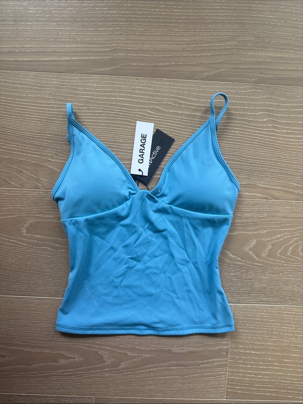 Garage NWT Bright Blue V-Neck Spaghetti Strap Tank Top